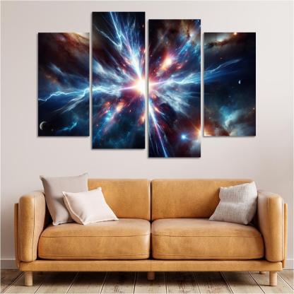 The Enigmatic Nature Of Gamma-ray Bursts Abstract Paintings Frame