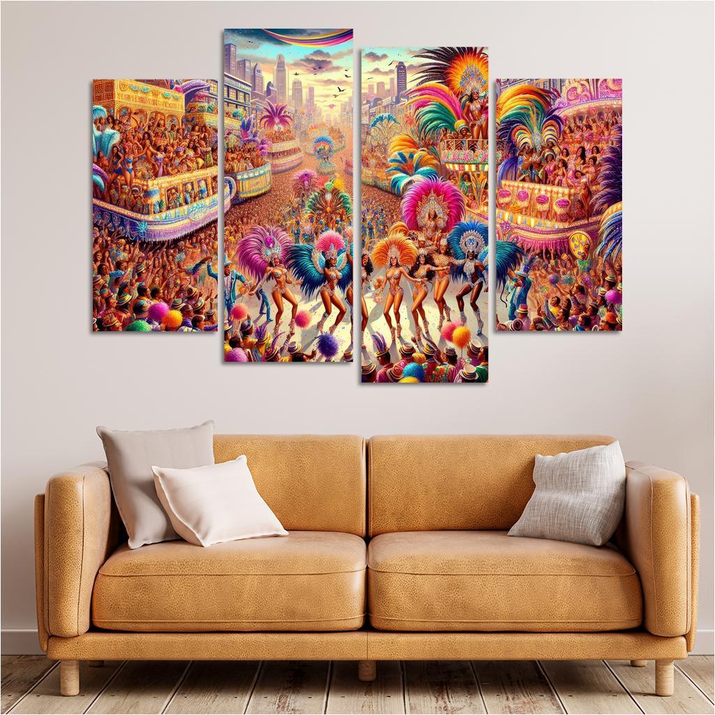 Rio Carnival - Brazil Modern Paintings Frame
