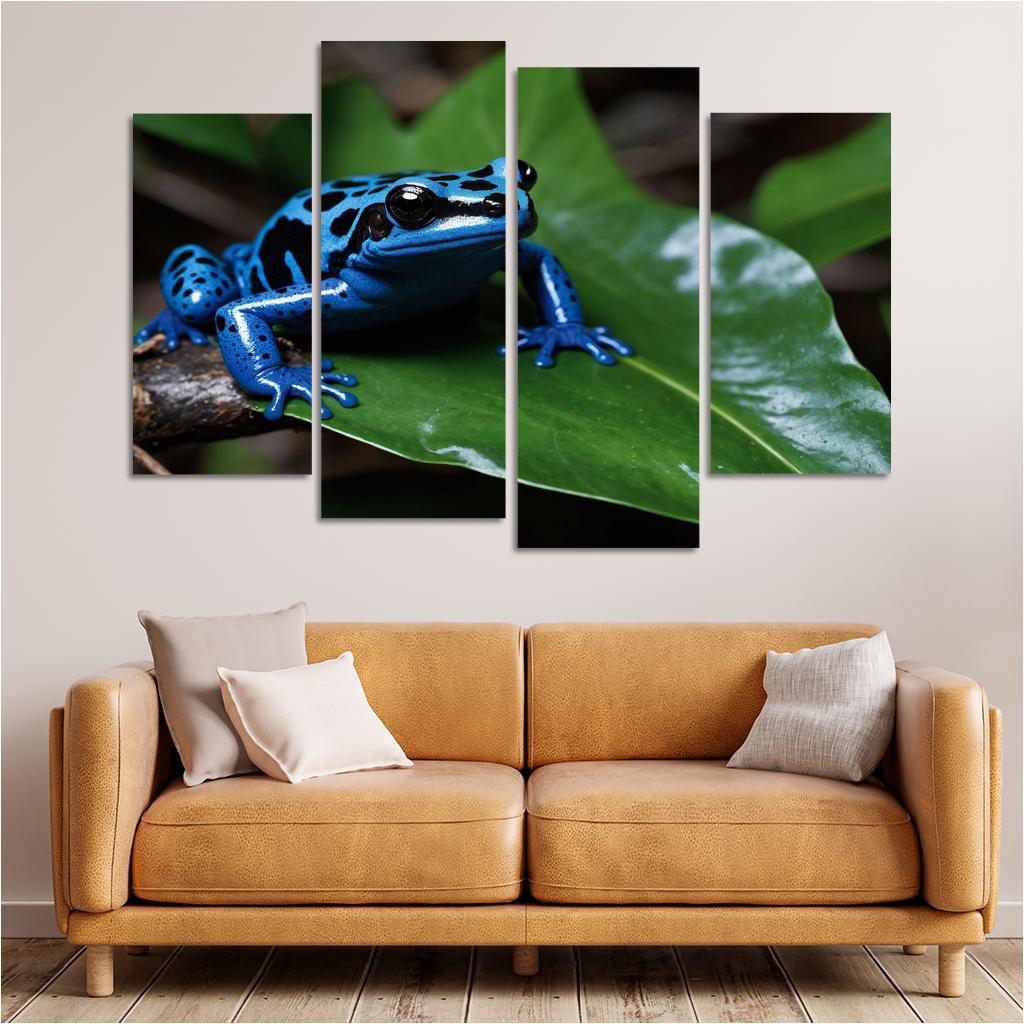 The Spectacular Blue Poison Dart Frog Jewel Of The Rainforest Modern Paintings Frame