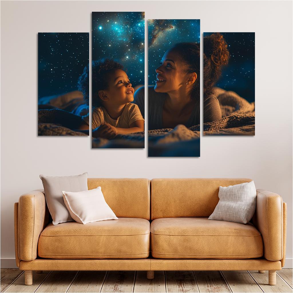 Stars In Her Eyes A Mothers Dreams For Her Children Canvas Paintings Frame