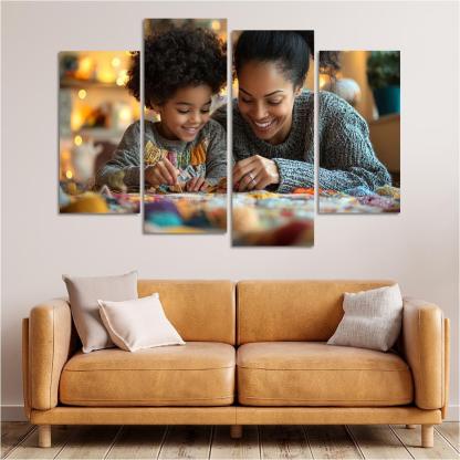 Threads Of Love Weaving A Mother's Legacy Canvas Paintings Frame