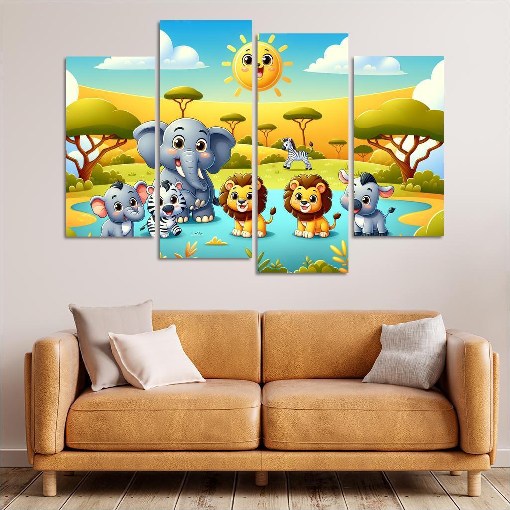 Playful Safari Expedition Premium Artwork Frames