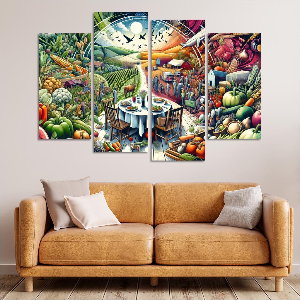 The Fabric Of Life Understanding Food Systems Custom Paintings Frame