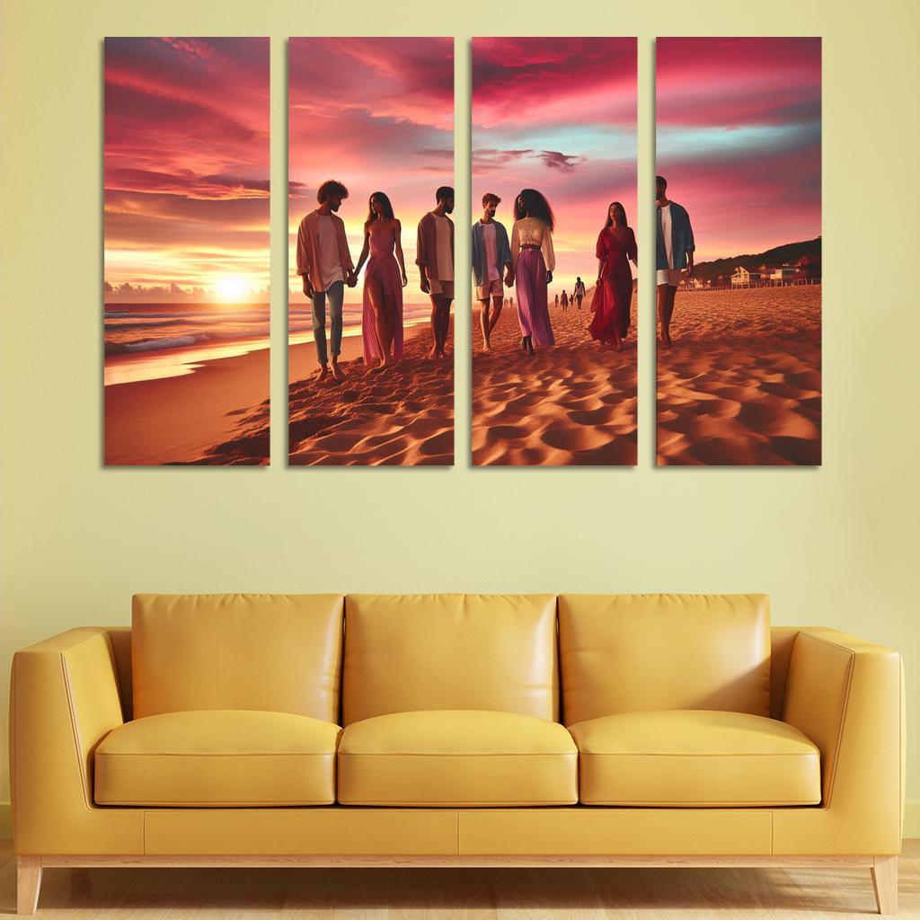 Sunset Shores A Romantic Haven Custom Paintings Frame