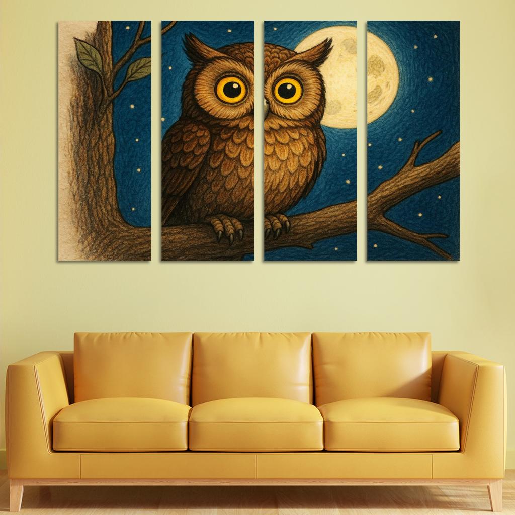 Wise Owl Night Watcher Premium Artwork Frames