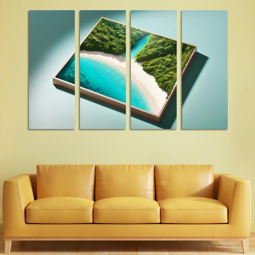 Secluded Shoreline A Hidden Treasure Abstract Paintings Frame
