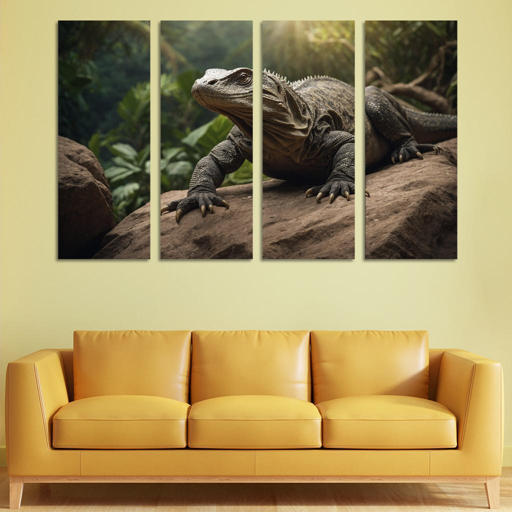 The Majestic Komodo Dragon Nature's Ultimate Lizard Framed Paintings