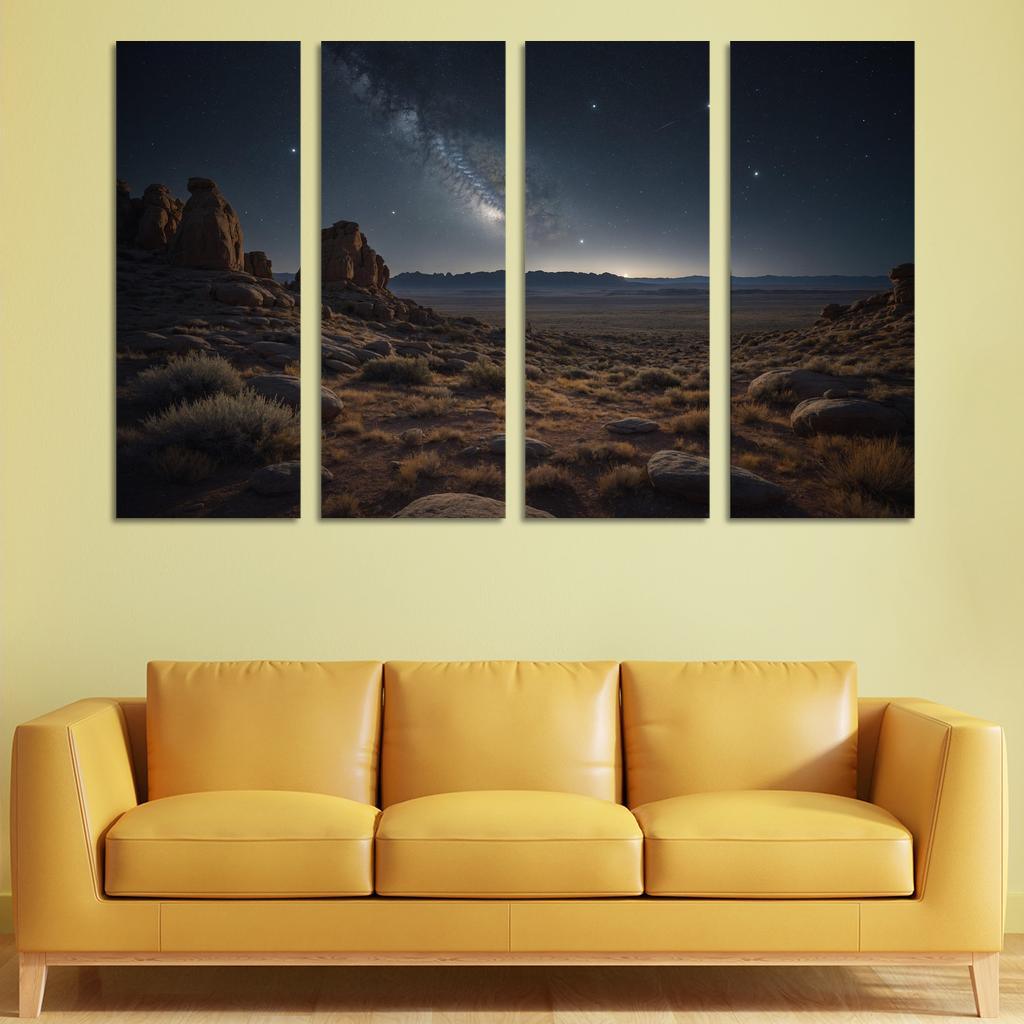 Celestial Canopy Above Silver Plains Art Trends