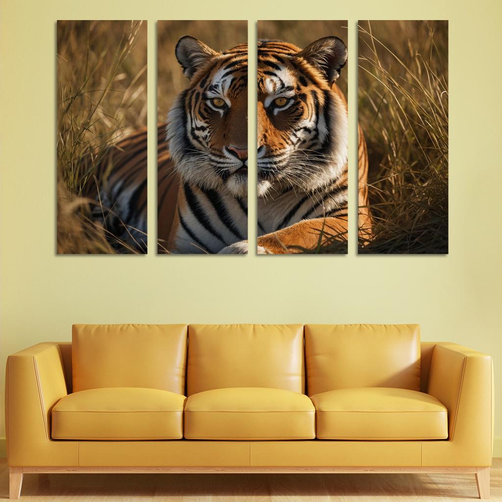 The Magnificent Bengal Tiger Icon Of The Indian Wilderness Modern Paintings Frame