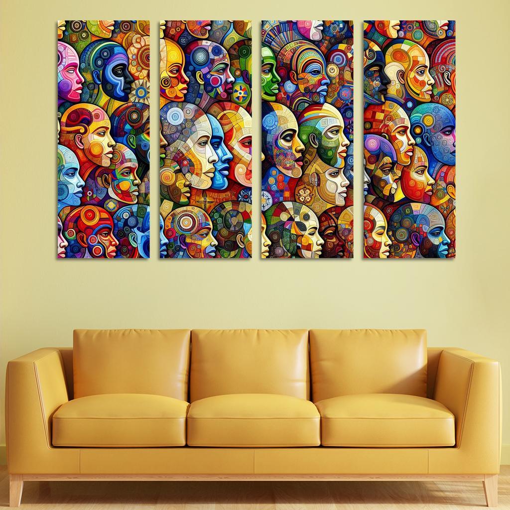 Unity In Diversity The Global Migration Experience Multi-panel Paintings