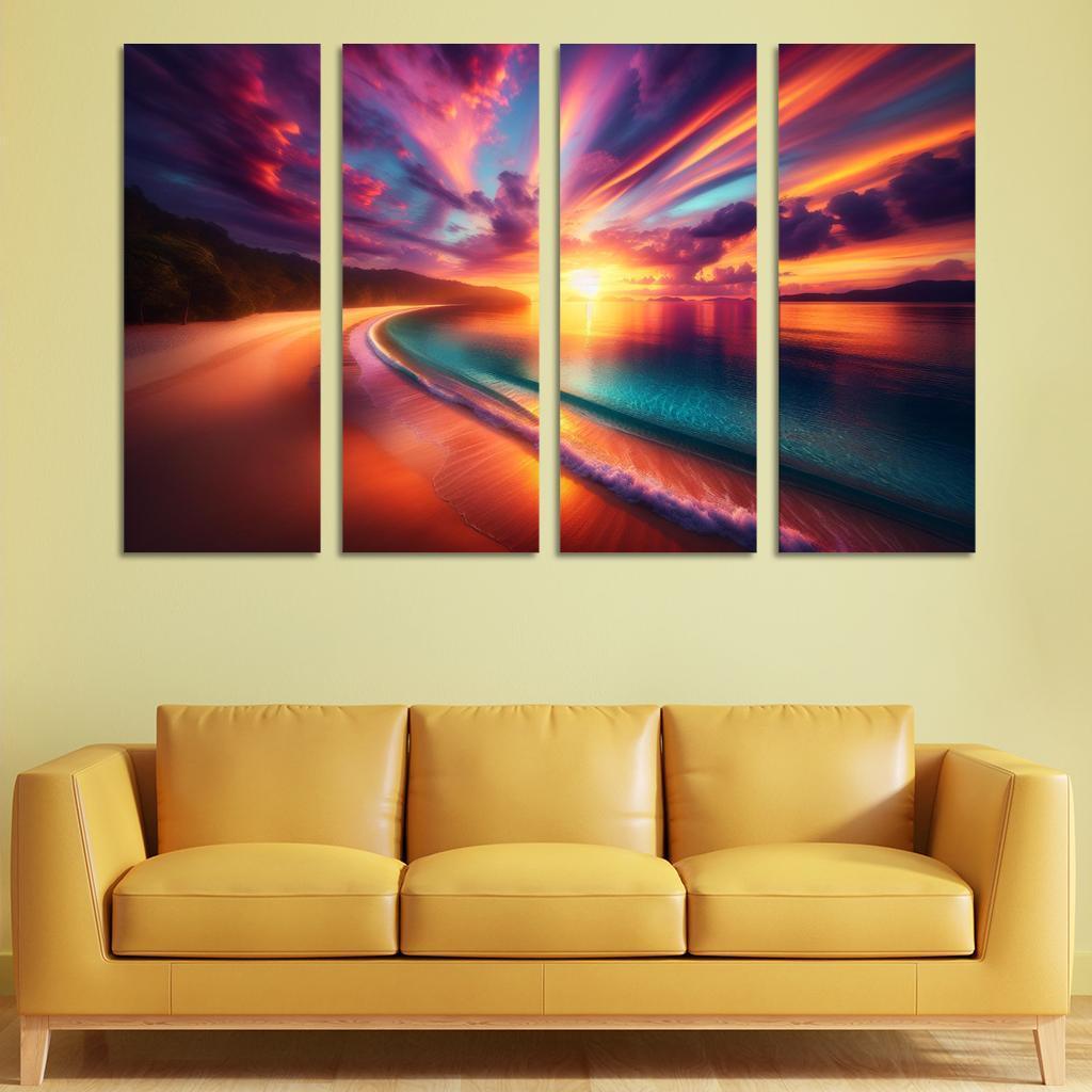 Sunrise Beach A New Day's Awakening Custom Paintings Frame