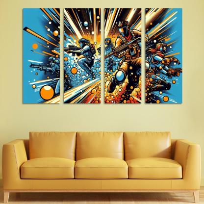 Dragon Ball Universe 4 Piece HD Modern Canvas Panels-Original Frame