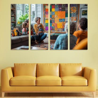 Threads Of Togetherness A Mothers Tapestry Custom Paintings Frame