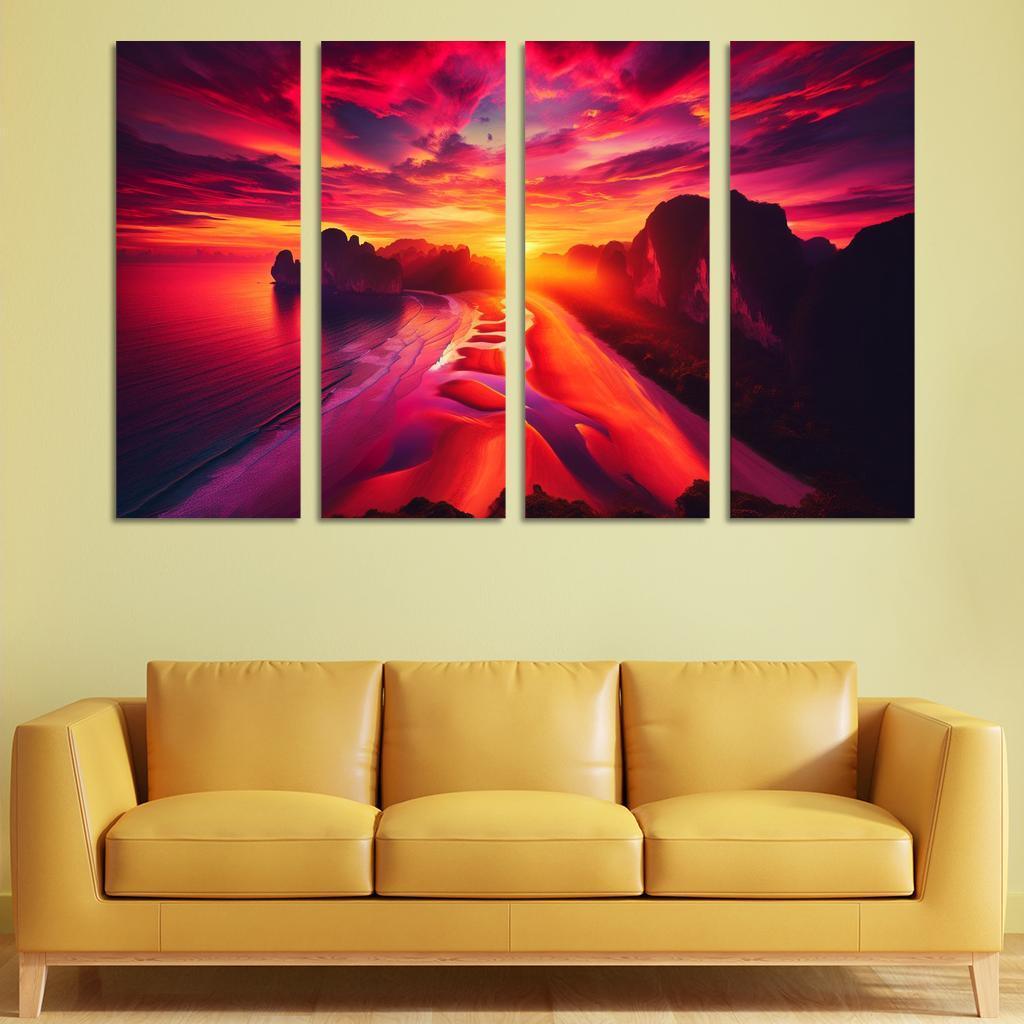 Sun-kissed Bluffs Scenic Lookout Custom Paintings Frame
