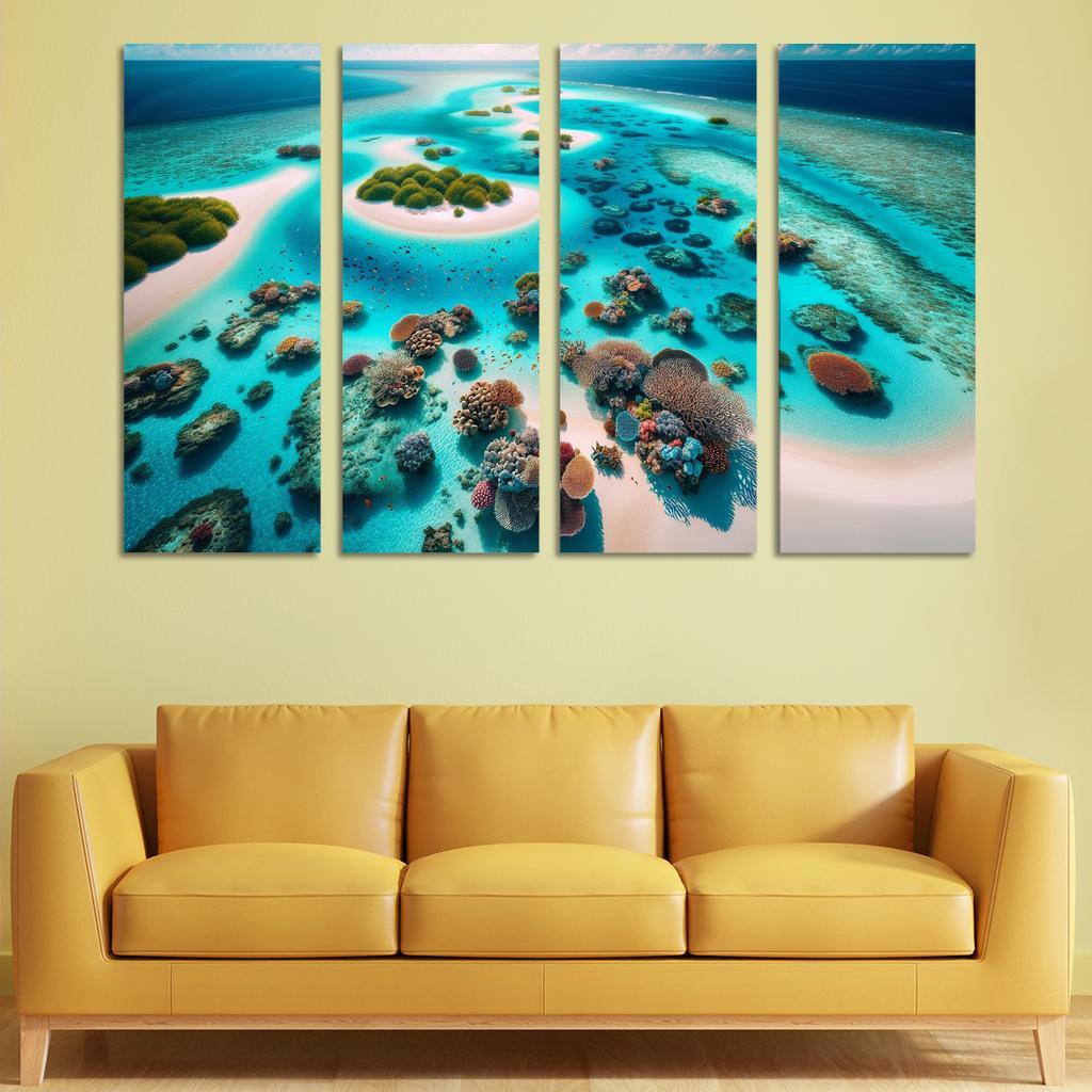 Aquamarine Lagoon Idyllic Snorkeling Retreat Premium Artwork Frames