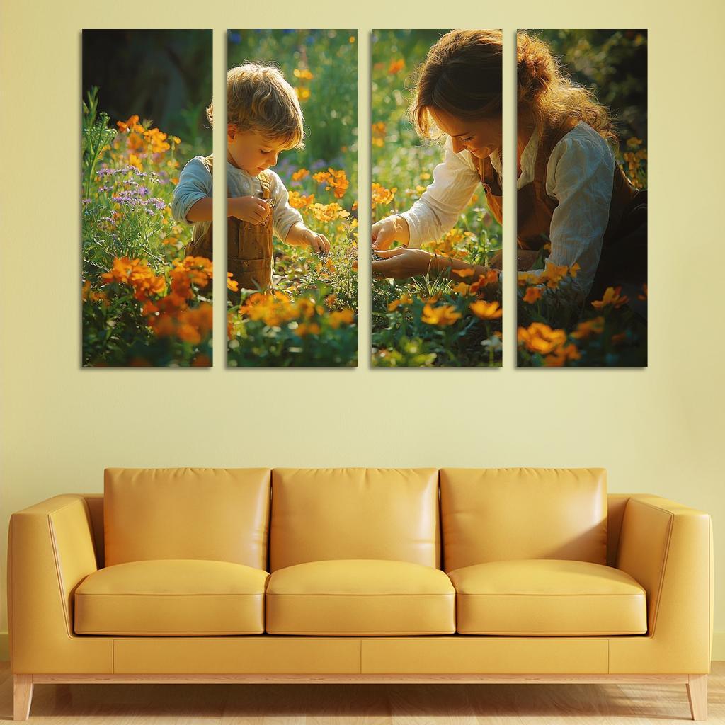 A Garden Of Hope A Mothers Nurturing Spirit Canvas Paintings Frame