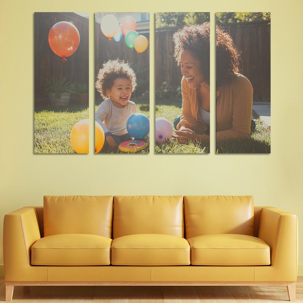 The Echo Of Her Laughter A Mothers Joy Canvas Paintings Frame