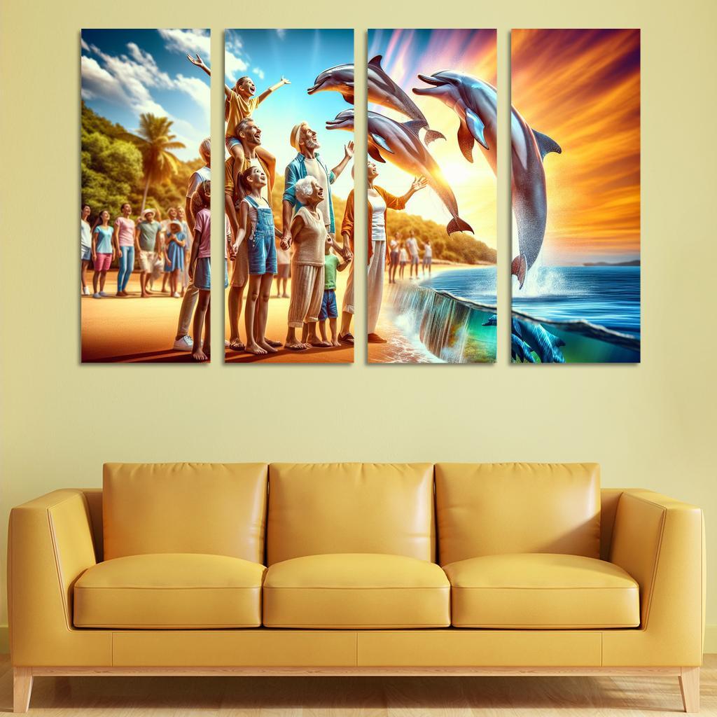 Dolphin Watch Point Wildlife Experience Custom Paintings Frame