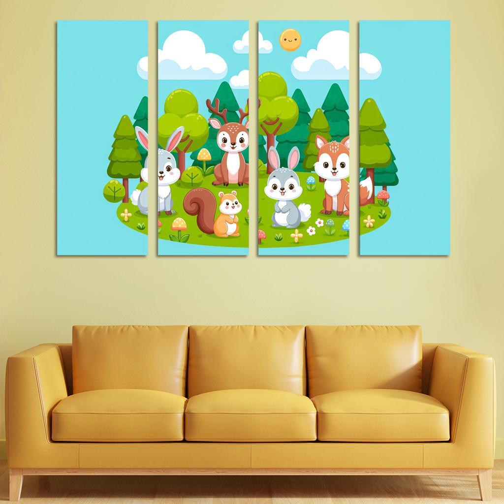 Friendly Forest Friends Premium Artwork Frames