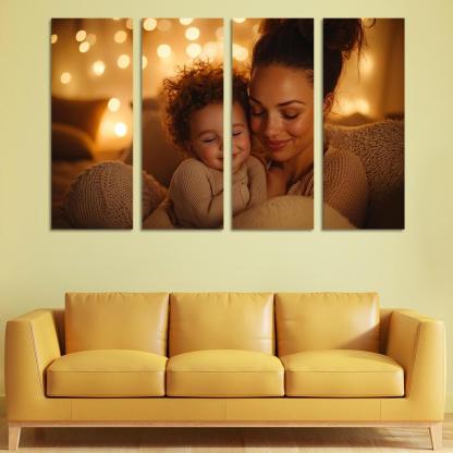 The Comfort Of Her Love A Mothers Embrace Canvas Paintings Frame