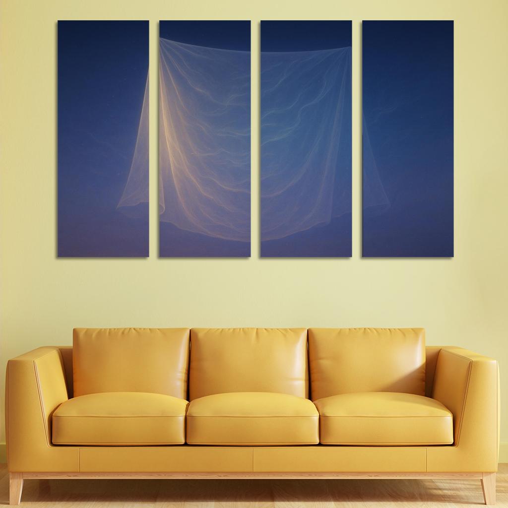 Luminous Veil Of Eternal Whispers Multi-panel Paintings
