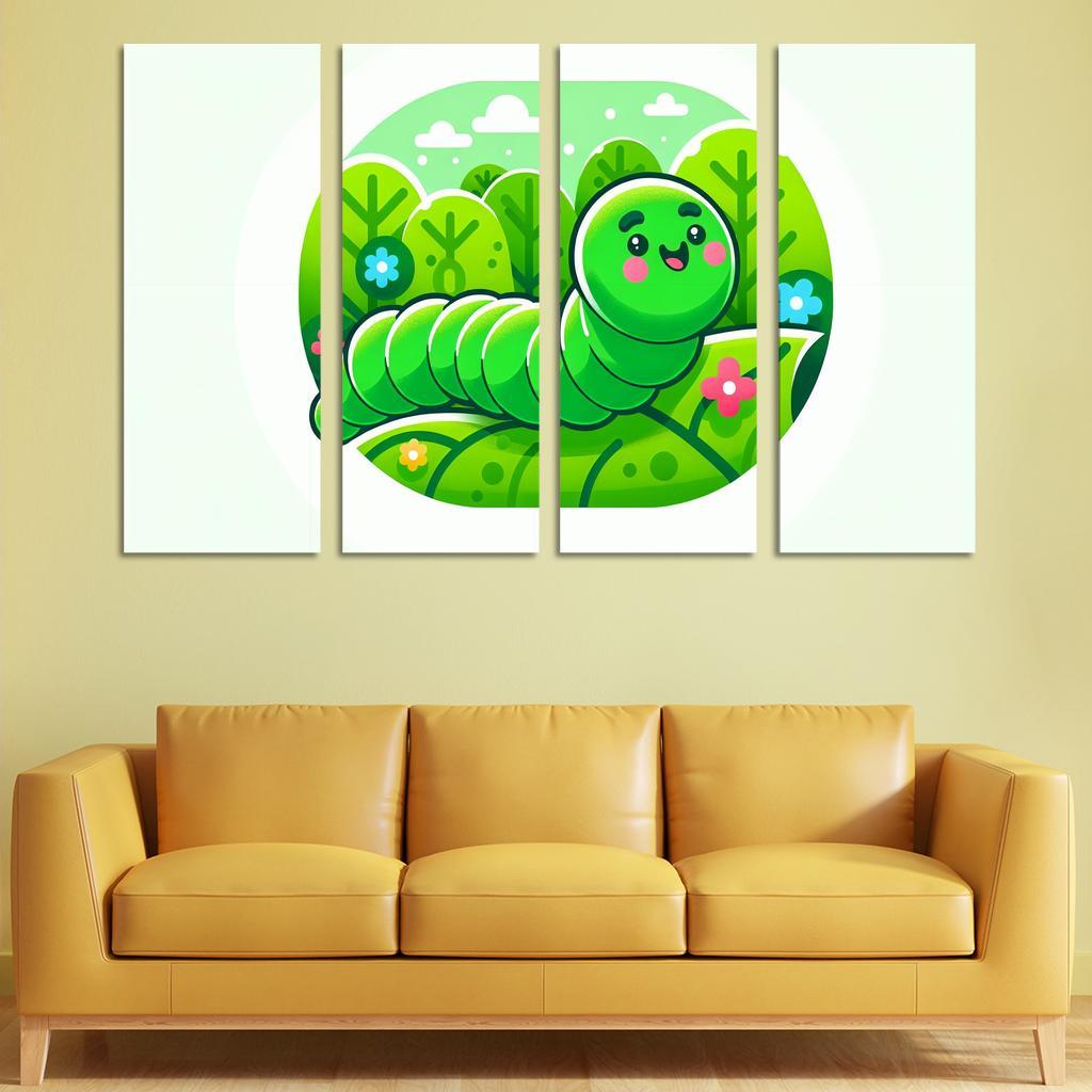 Cute Caterpillar - Nature Explorer Framed Paintings