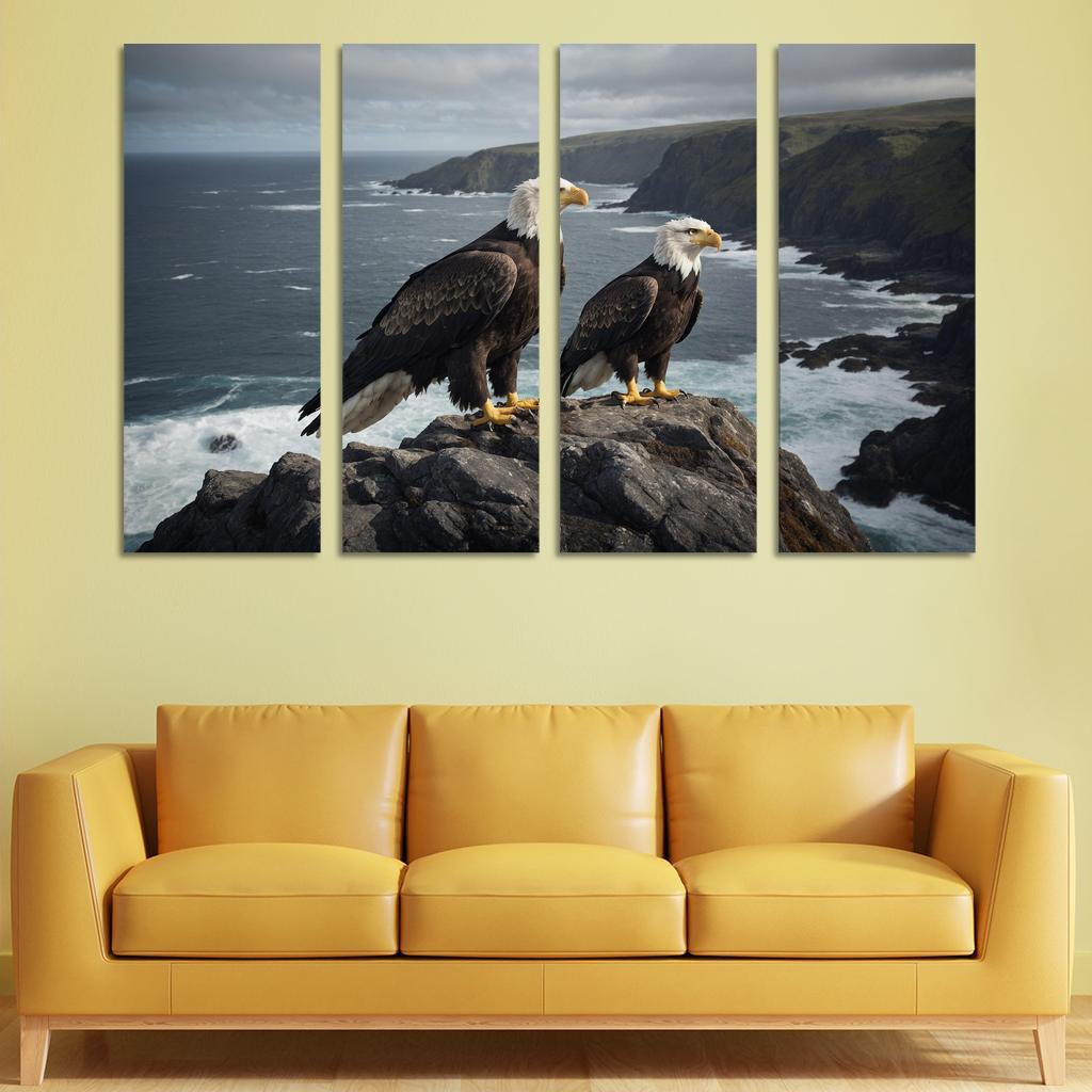 The Magnificent Steller's Sea Eagle Ocean's Sovereign Oil Paintings Frame