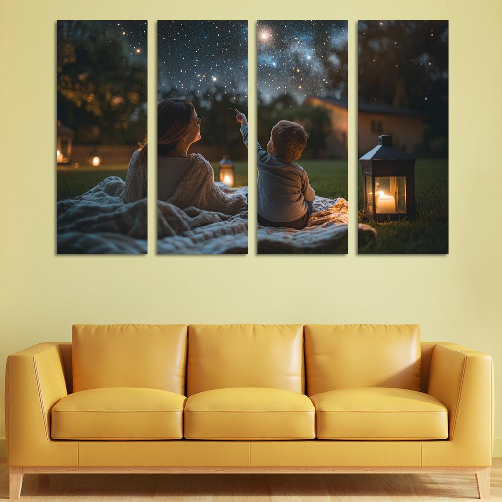 Beneath The Stars Nighttime Conversations Custom Paintings Frame