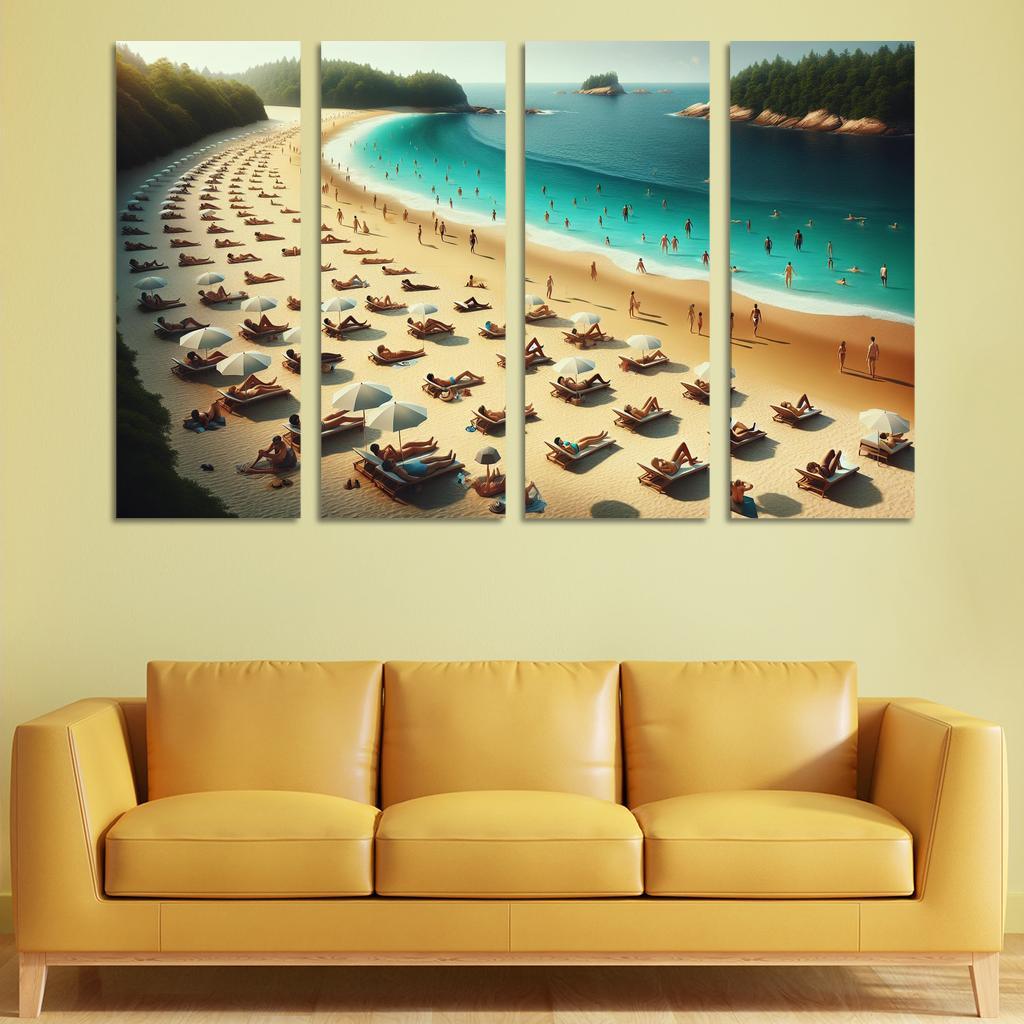 Oasis Beach Peaceful Sunbathing Retreat Art Trends