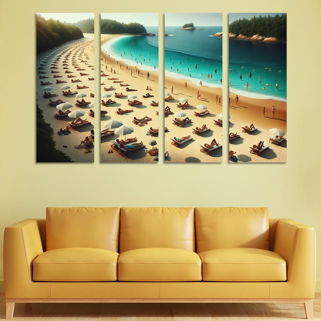 Oasis Beach Peaceful Sunbathing Retreat Art Trends