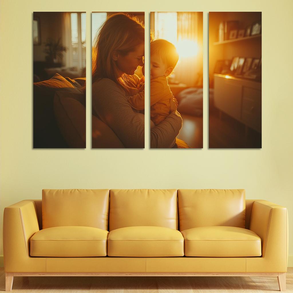 The Strength Of Her Embrace A Safe Haven Custom Paintings Frame