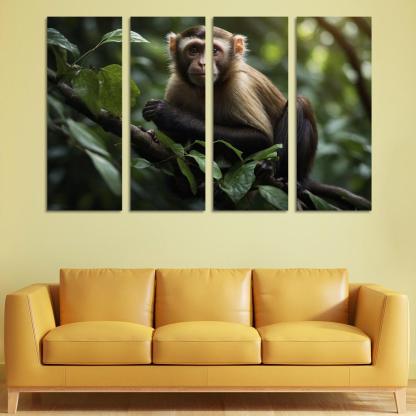The Playful Capuchin Monkey Intelligent Trickster Premium Artwork Frames