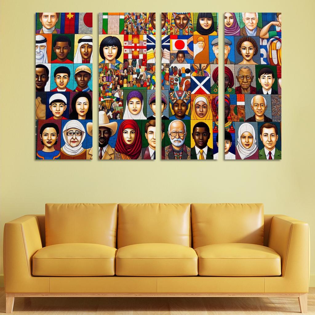 The Colors Of Diversity Celebrating Multiculturalism Custom Paintings Frame