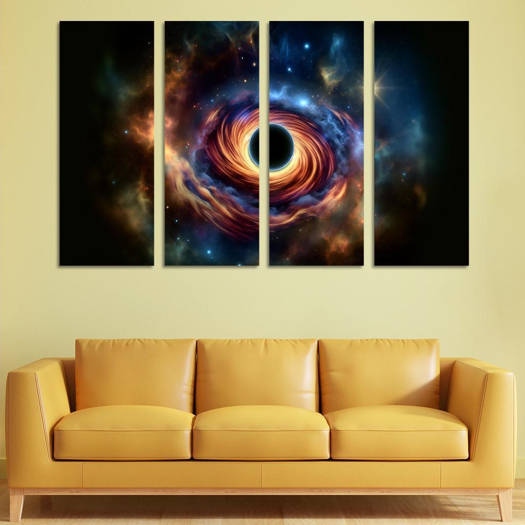 Exploring The Abyss Of Black Holes Abstract Paintings Frame