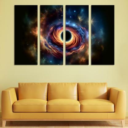 Exploring The Abyss Of Black Holes Abstract Paintings Frame