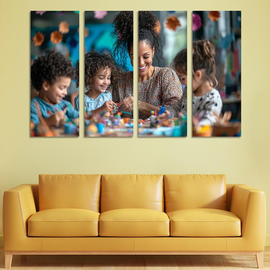 Crafted Memories A Mothers Handmade Love Modern Paintings Frame