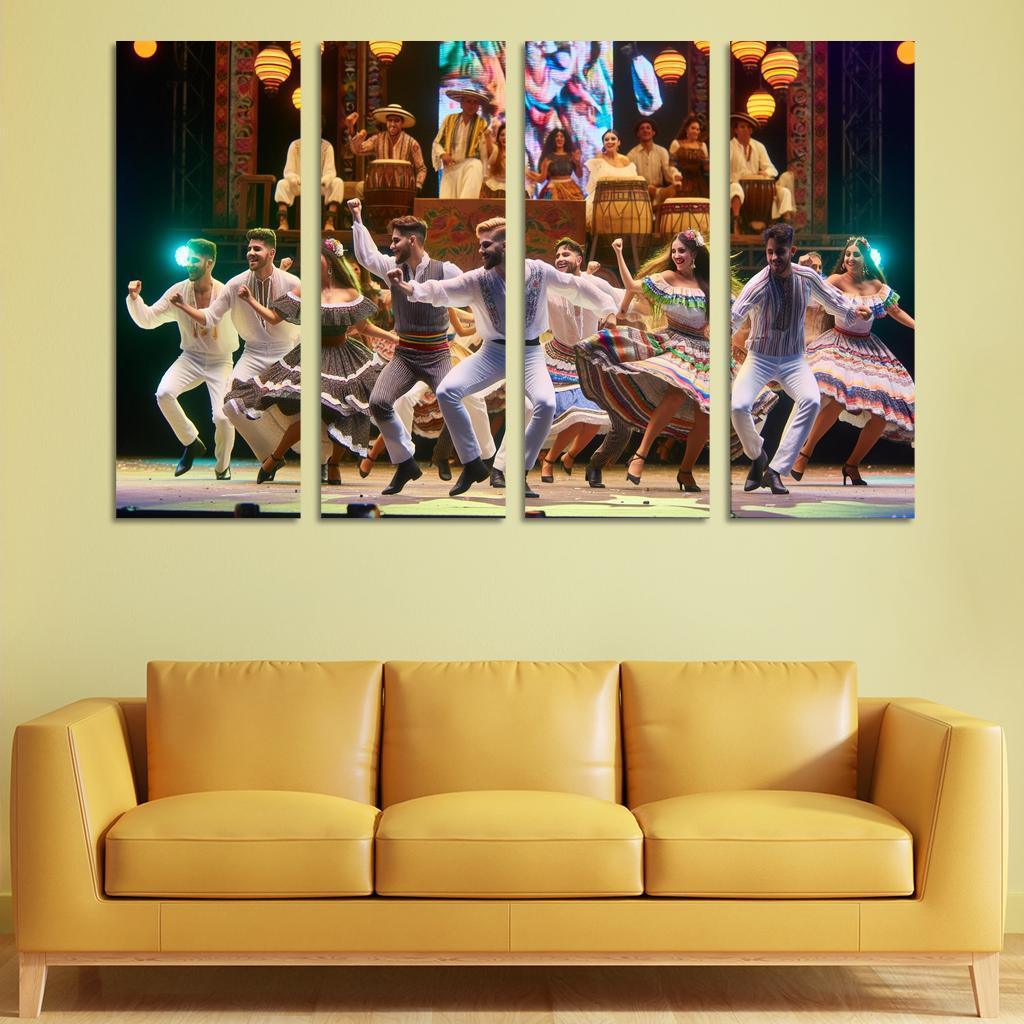 Cumbia The Dance Of Colombian Heritage Modern Paintings Frame