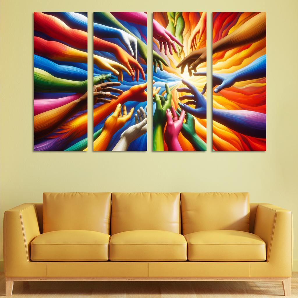 Building Bridges Unity In Diversity Custom Paintings Frame