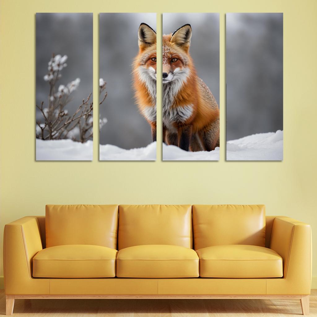 The Majestic Red Fox Master Of Adaptation Canvas Paintings Frame