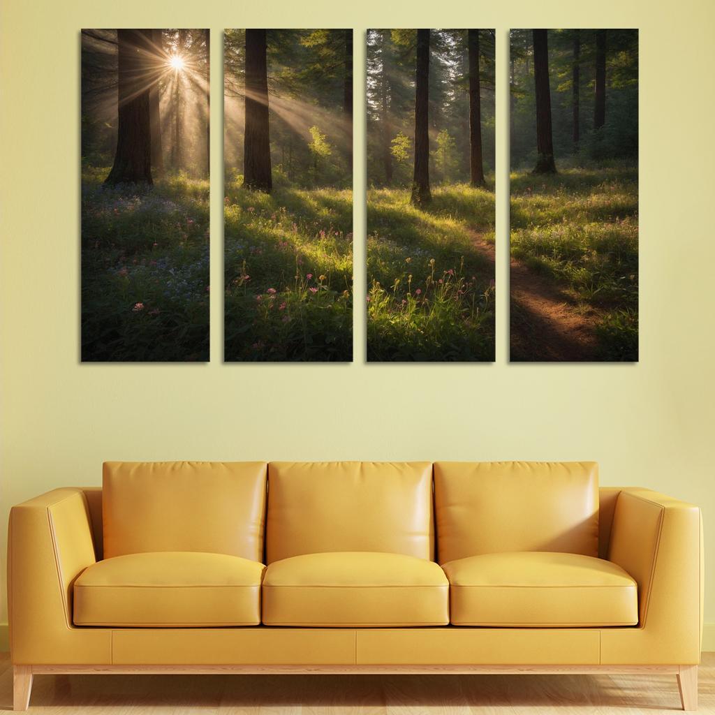 The Ethereal Glades Of Silverwood Modern Paintings Frame