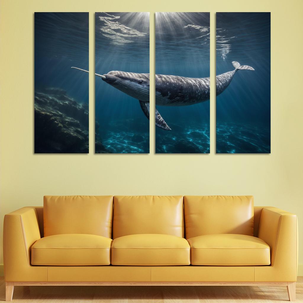 The Enigmatic Narwhal The Unicorn Of The Sea Framed Paintings