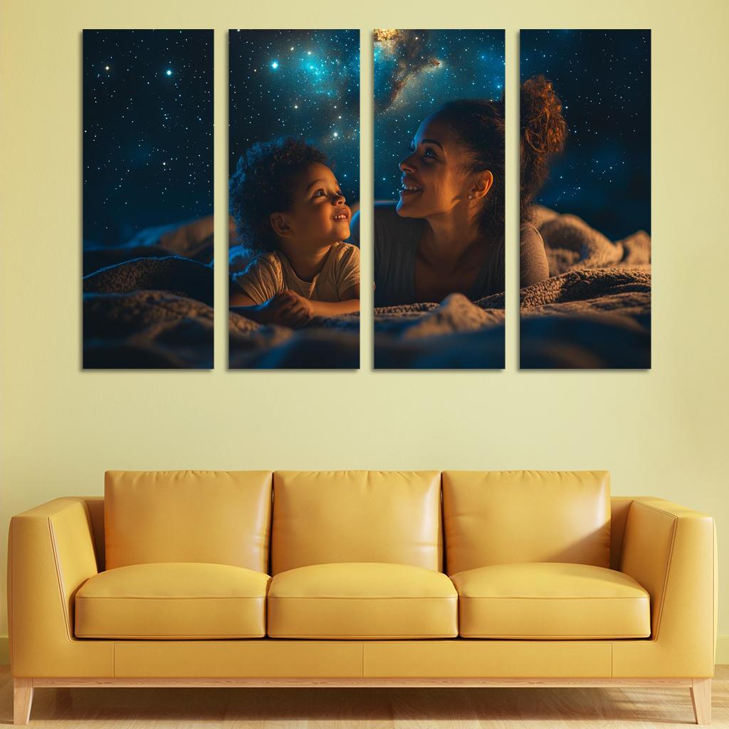 Stars In Her Eyes A Mothers Dreams For Her Children Canvas Paintings Frame