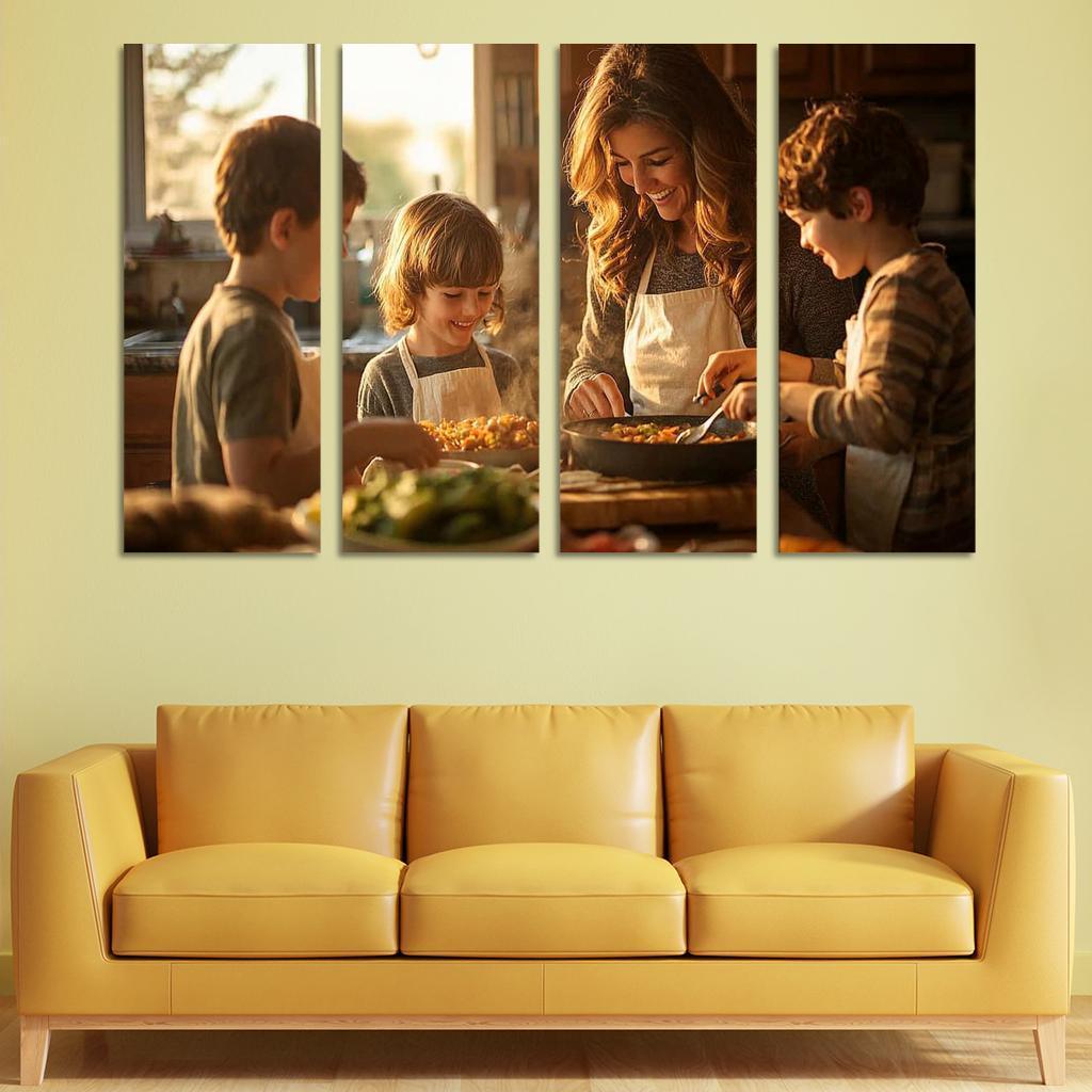 Home Is Where Mom Is The Comfort Of A Mother's Love Canvas Paintings Frame