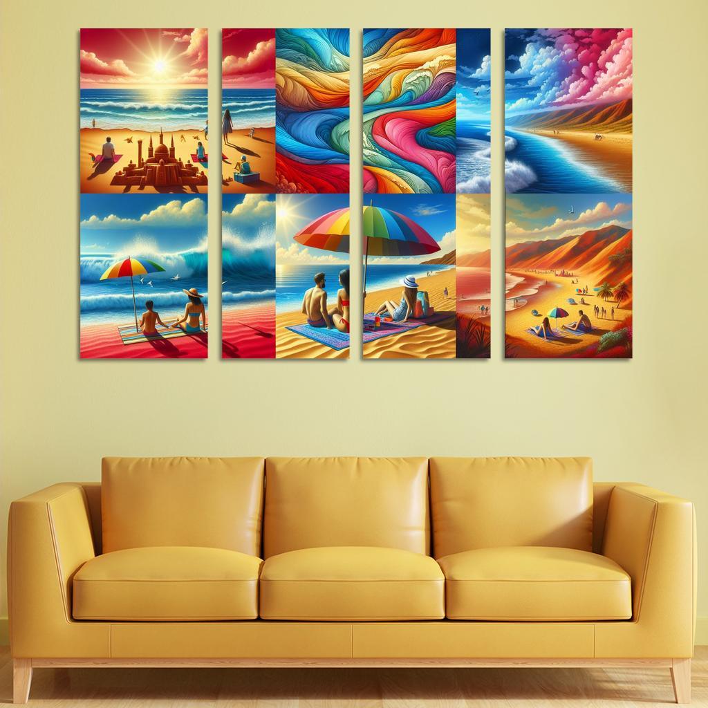 Rainbow Beach Oasis Custom Paintings Frame