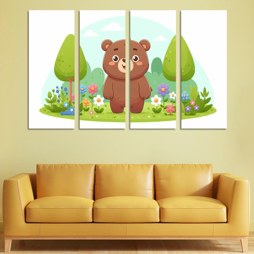 Brave Bear - Woodland Adventures Framed Paintings