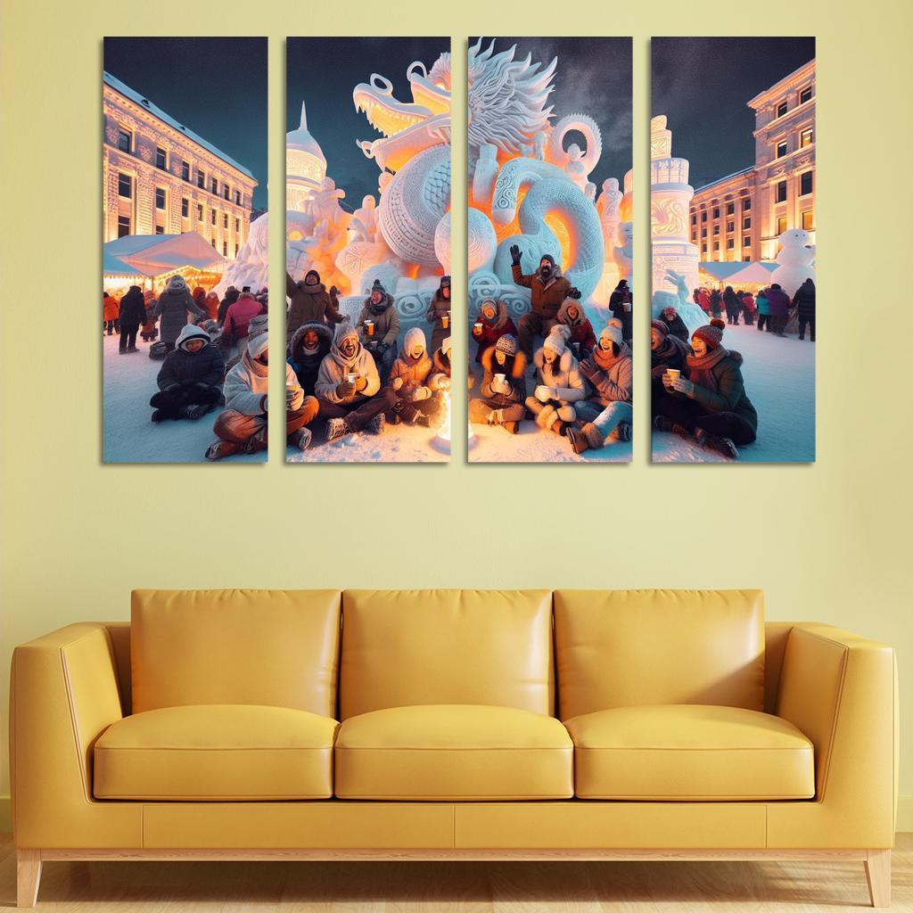 Sapporo Snow Festival Canvas Paintings Frame