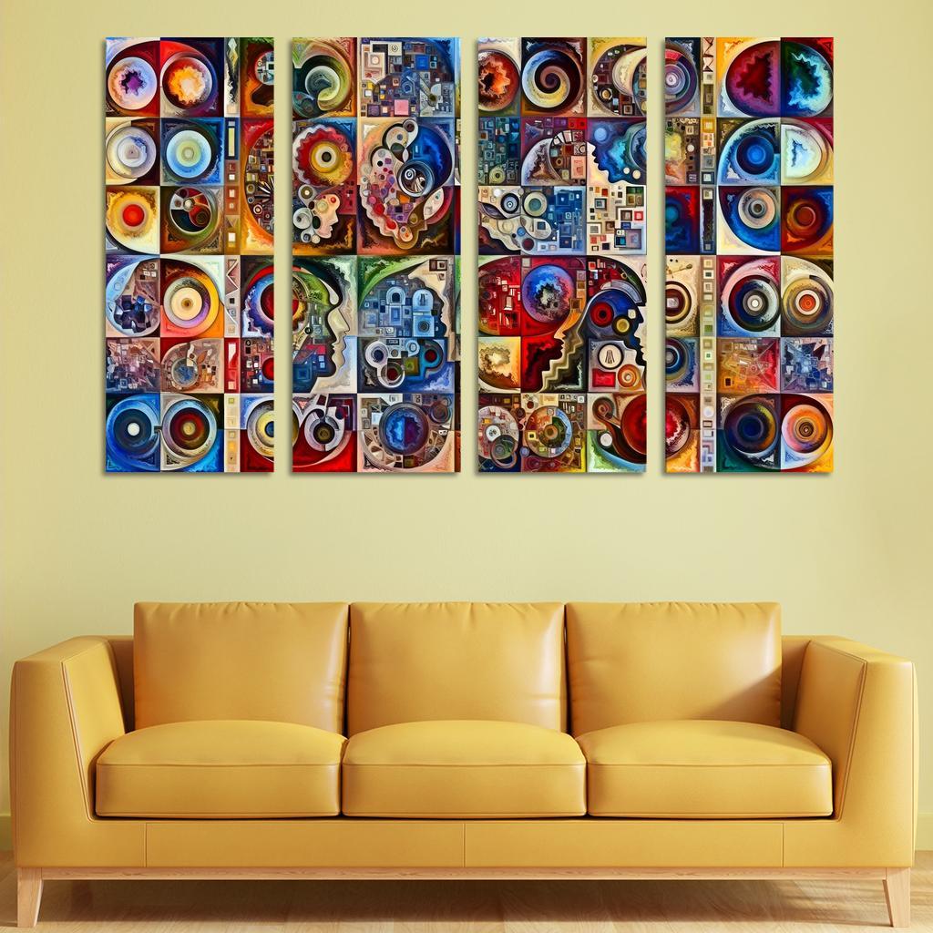 Crisis Of Identity Exploring Intersectionality Multi-panel Paintings