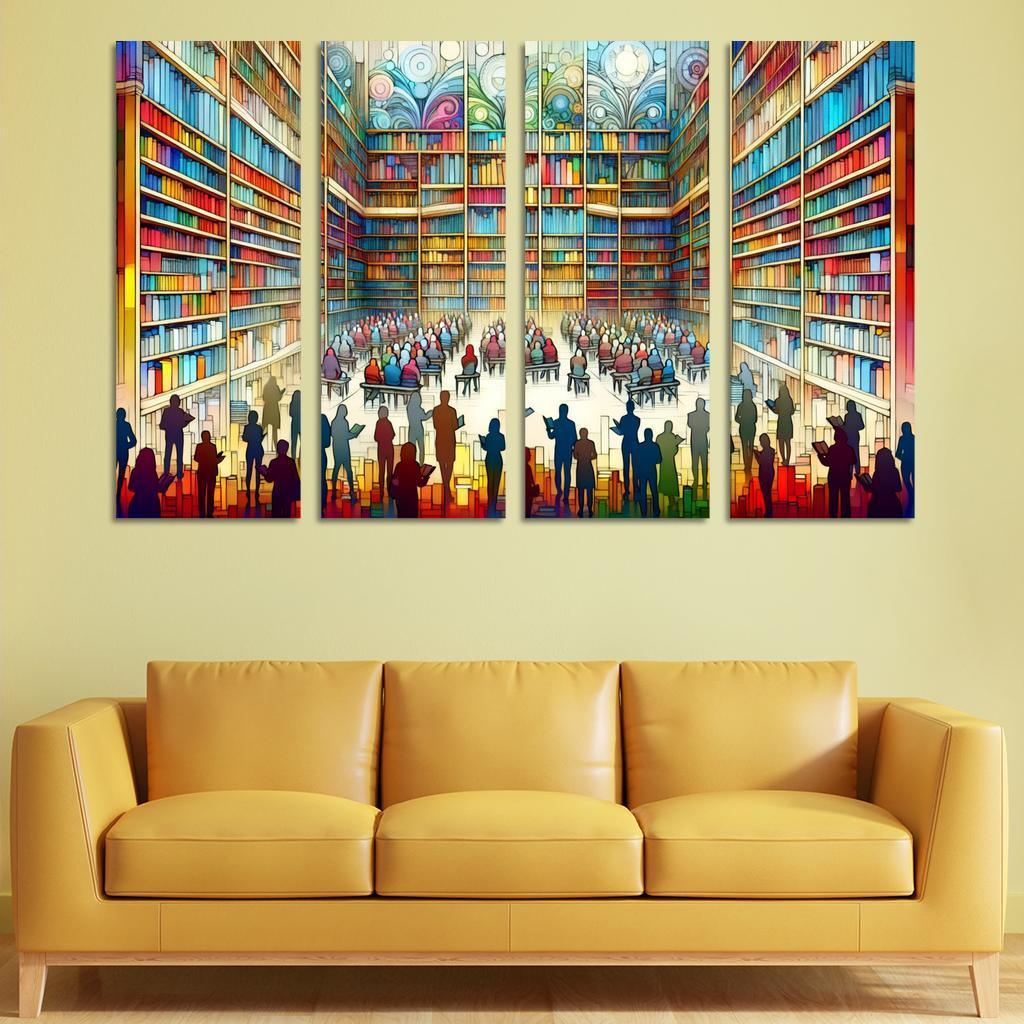 Words Unseen The Impact Of Literacy And Education Multi-panel Paintings