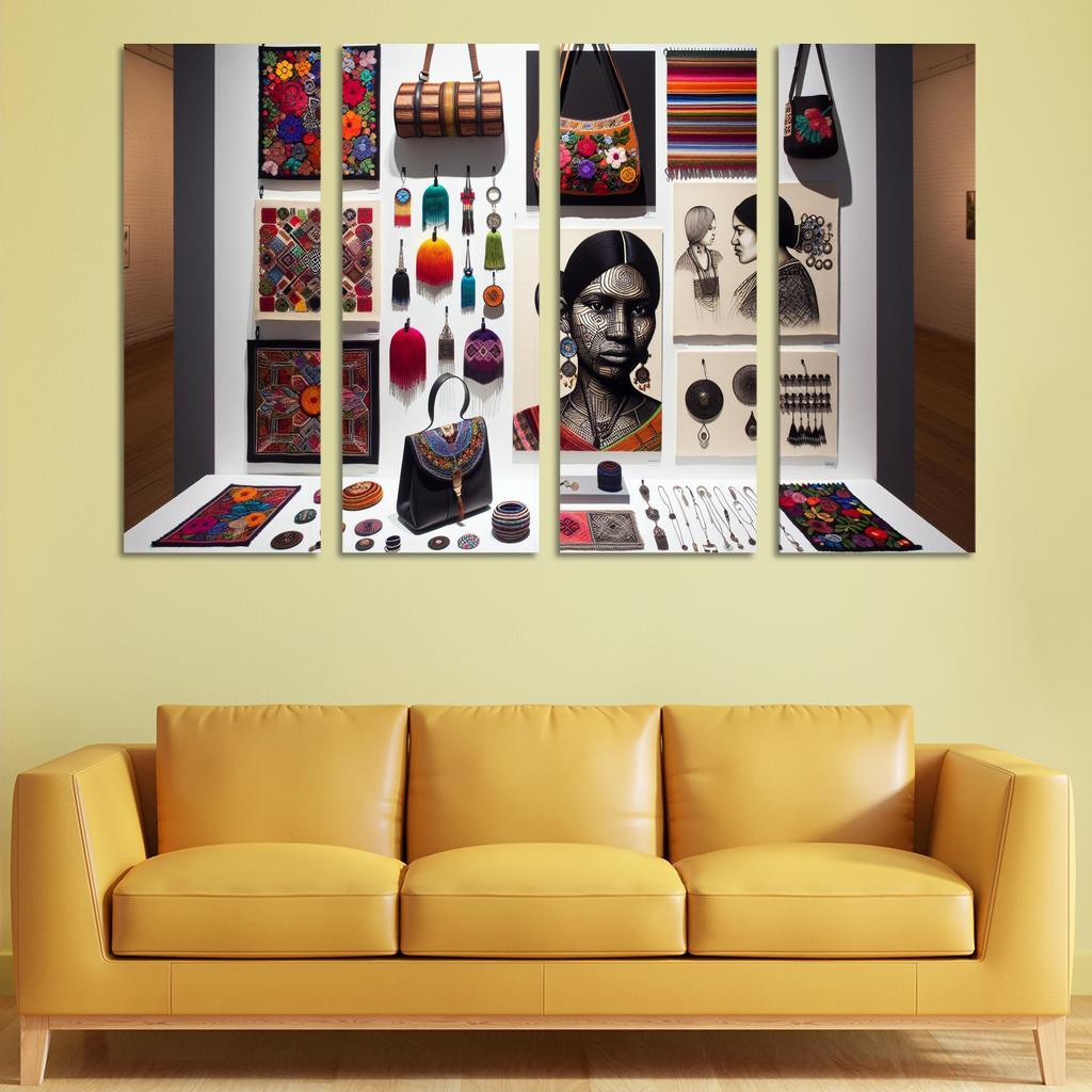Artisan Craft Handmade Fashion and Accessories 4 Piece HD Modern Canvas Panels-Original Frame