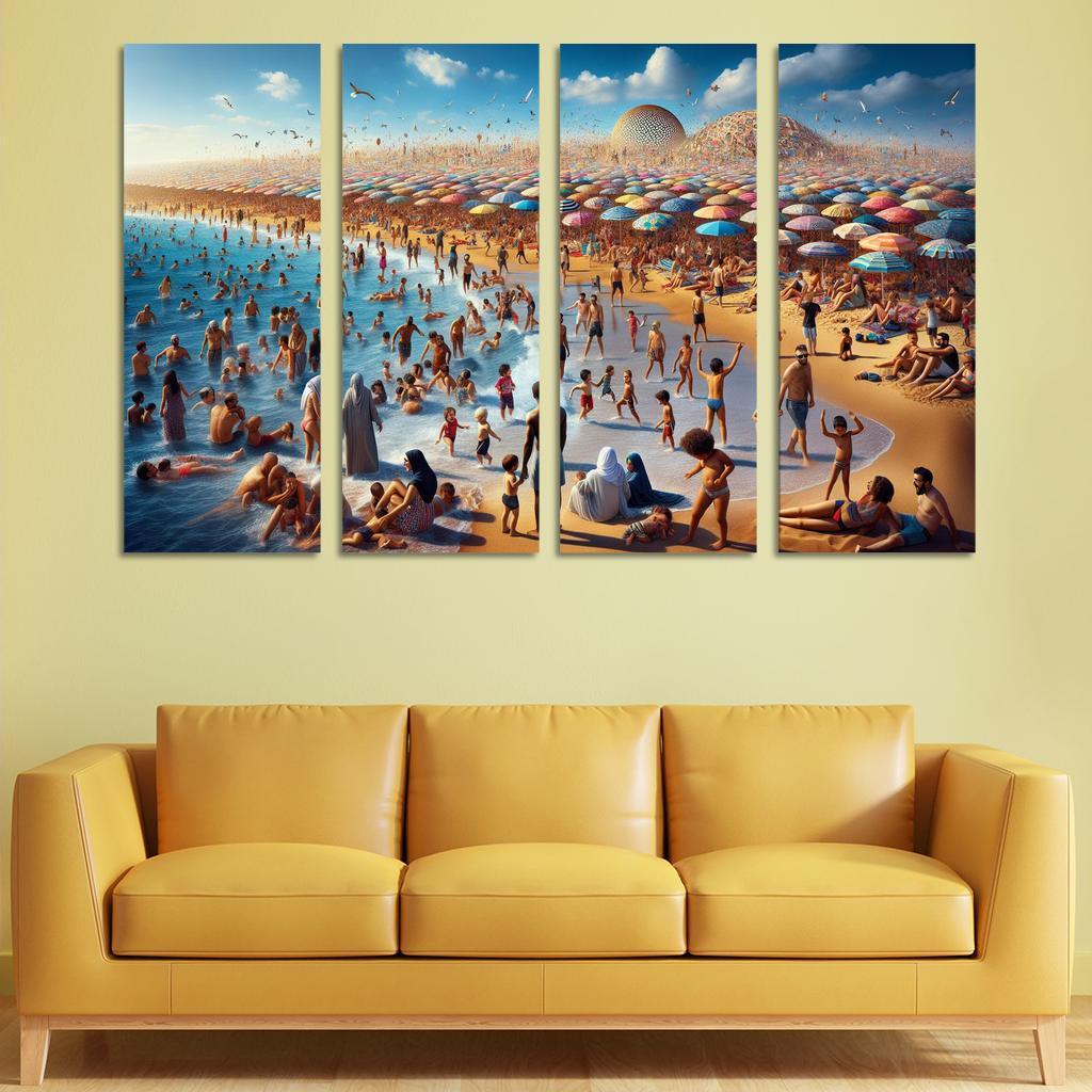 Sun-kissed Shore Custom Paintings Frame
